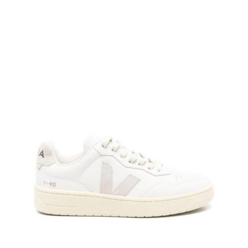 Witte V90 Leren Sneakers Veja , White , Heren