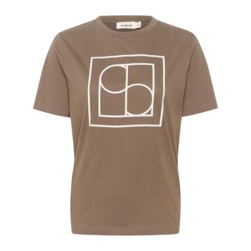 Korte Mouw Tee Morel Soaked in Luxury , Brown , Dames