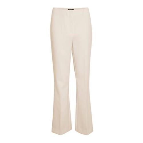 Stijlvolle Silhouet Broek Haver Soaked in Luxury , Beige , Dames