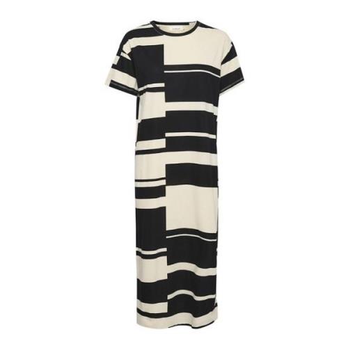 Zwart en Sandshell Block Jurk Soaked in Luxury , Black , Dames