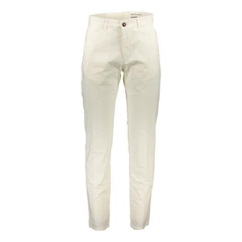 Witte Slim Fit Broek met 4 Zakken North Sails , White , Heren