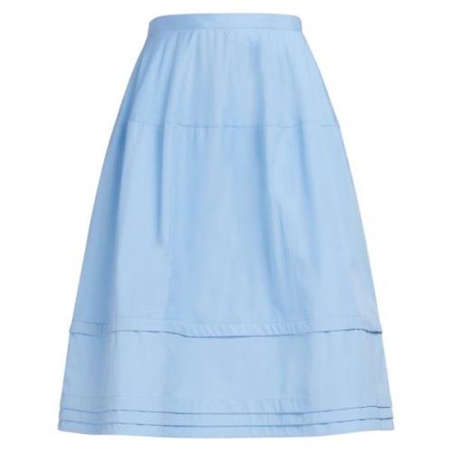 Poplin uitlopende midi-rok Marni , Blue , Dames