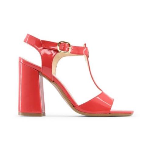 Lakleren Enkelband Schoenen Made in Italia , Red , Dames