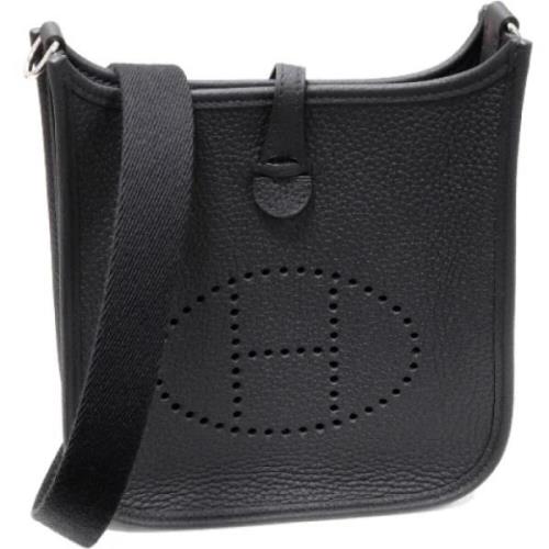 Pre-owned Leather shoulder-bags Hermès Vintage , Black , Dames