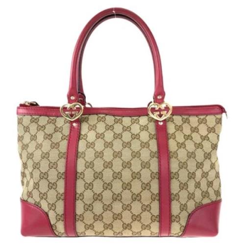 Pre-owned Canvas gucci-bags Gucci Vintage , Beige , Dames