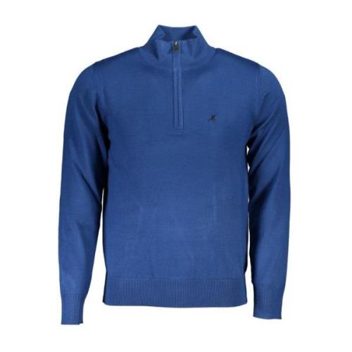 Blauwe Geborduurde Half-Zip Sweater U.s. Polo Assn. , Blue , Heren