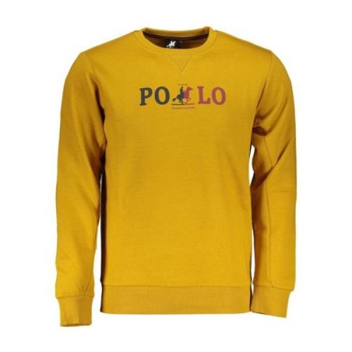 Gele Bedrukte Katoenen Sweatshirt U.s. Polo Assn. , Yellow , Heren