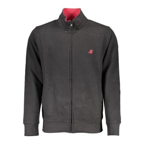 Geborduurde Zip Polo Sweatshirt U.s. Polo Assn. , Black , Heren