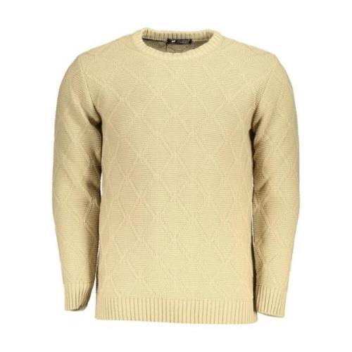 Diamantpatroon Crewneck Sweater U.s. Polo Assn. , Beige , Heren