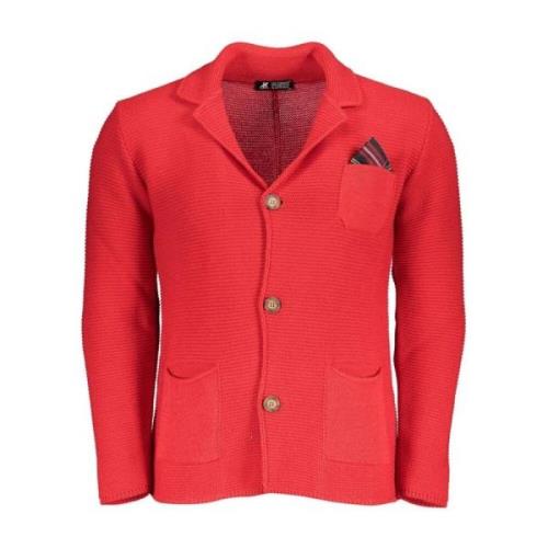 Roze Cardigan met Logo Detail U.s. Polo Assn. , Red , Heren