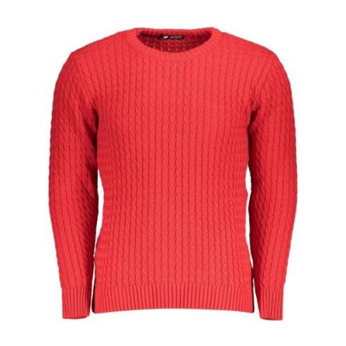 Twisted Crew Neck Sweater met Logo U.s. Polo Assn. , Pink , Heren