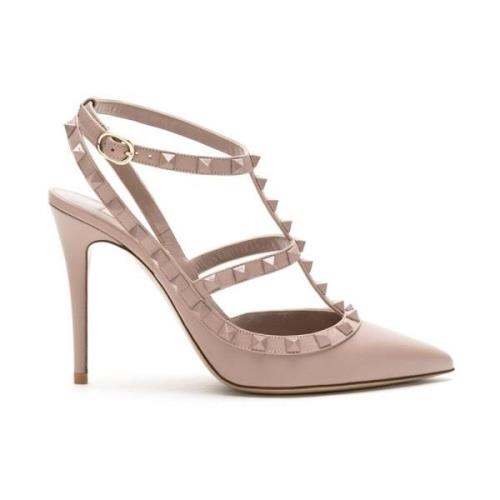 Rockstud Platte Schoenen Valentino Garavani , Pink , Dames