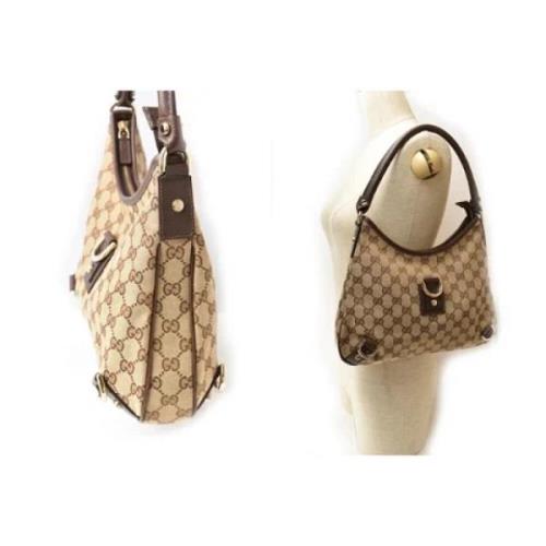 Pre-owned Canvas gucci-bags Gucci Vintage , Brown , Dames