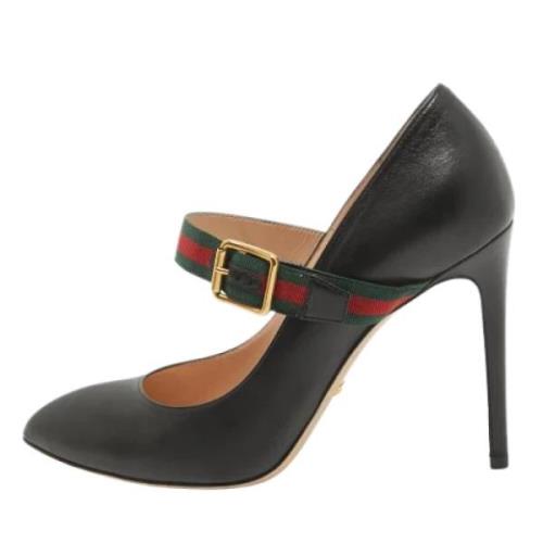 Pre-owned Leather heels Gucci Vintage , Black , Dames