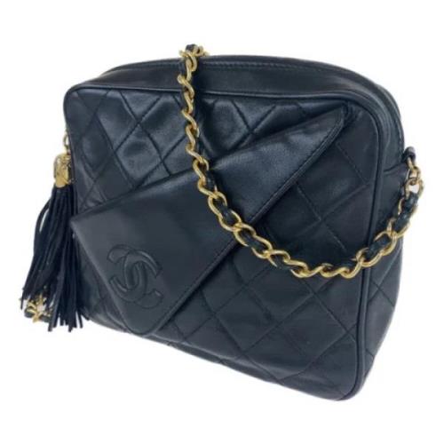 Pre-owned Leather crossbody-bags Chanel Vintage , Black , Dames