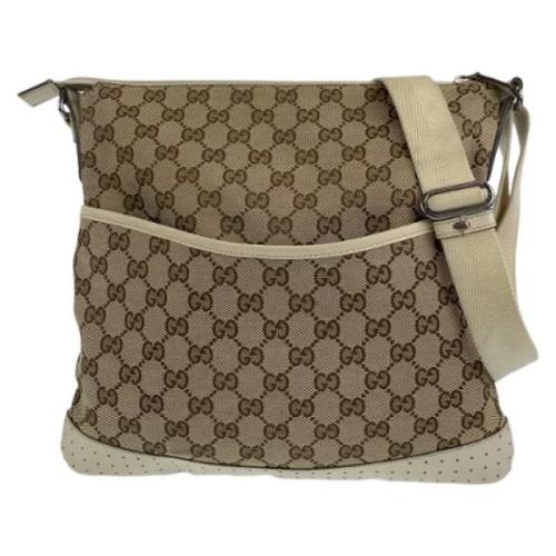 Pre-owned Canvas gucci-bags Gucci Vintage , Beige , Dames