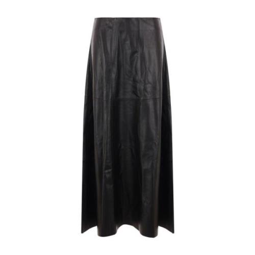 Leren Rok Arma , Black , Dames