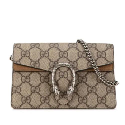 Pre-owned Canvas crossbody-bags Gucci Vintage , Beige , Dames