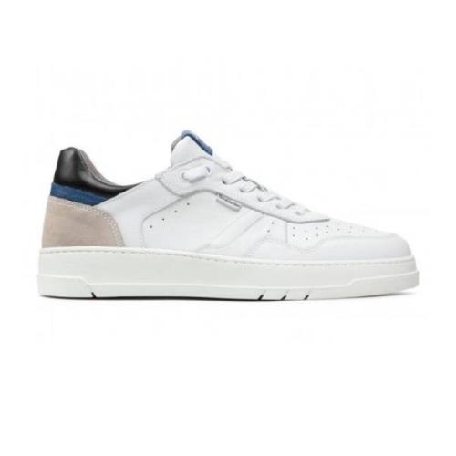 Leren Sneakers met Suède Inzetstukken Nerogiardini , White , Heren