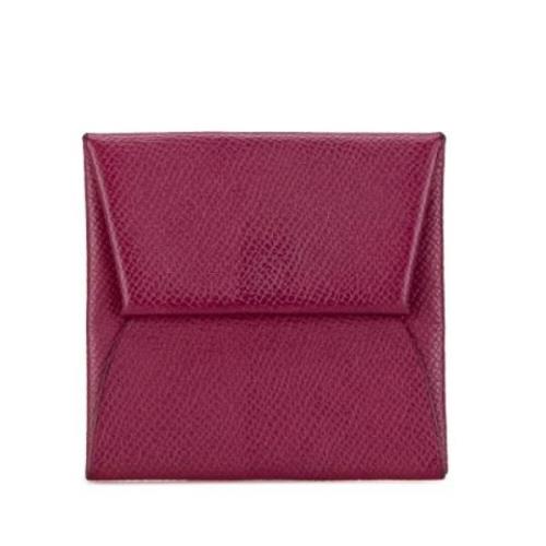 Pre-owned Leather wallets Hermès Vintage , Purple , Dames