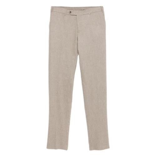 Luxe Wol Kasjmier Broek PT Torino , Beige , Heren