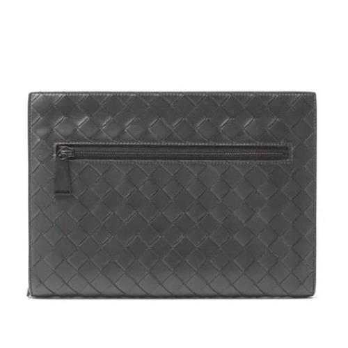 Pre-owned Leather clutches Bottega Veneta Vintage , Black , Dames