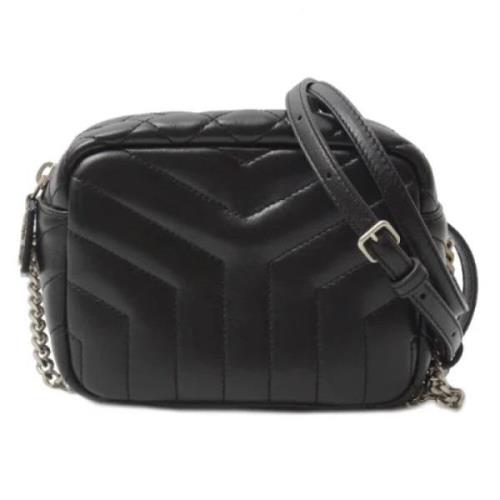 Pre-owned Leather shoulder-bags Yves Saint Laurent Vintage , Black , D...