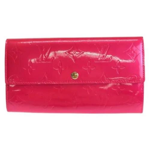 Pre-owned Leather wallets Louis Vuitton Vintage , Pink , Dames