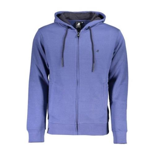 Geborduurde Katoenen Hoodie U.s. Polo Assn. , Blue , Heren