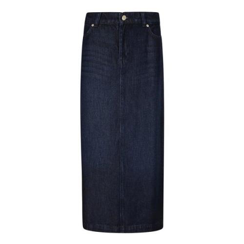 Midi Denim Rok 7 For All Mankind , Blue , Dames