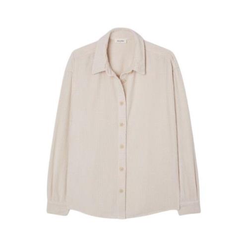 Ecru Cord Shirt Jacket American Vintage , Beige , Dames