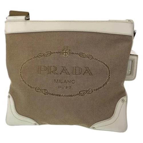 Pre-owned Canvas prada-bags Prada Vintage , Beige , Dames