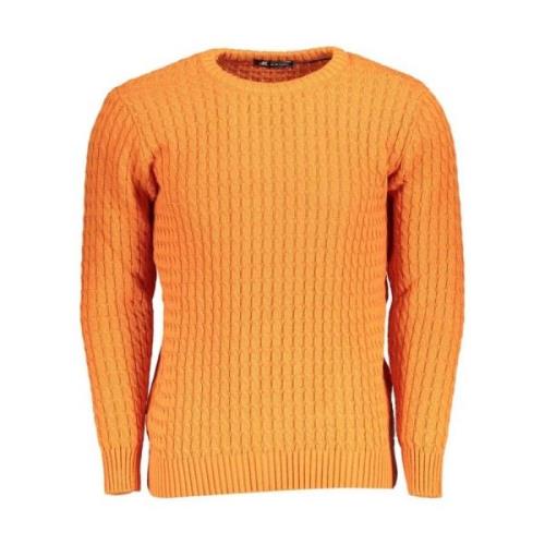 Twisted Crew Neck Sweater U.s. Polo Assn. , Orange , Heren