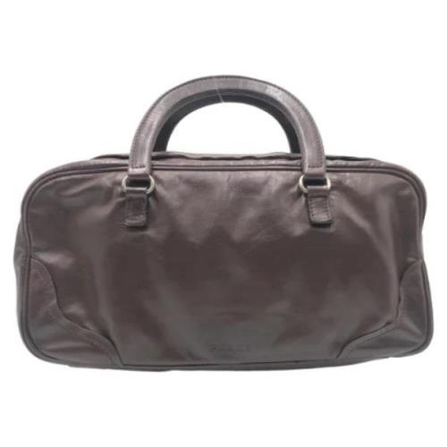 Pre-owned Leather handbags Prada Vintage , Brown , Dames