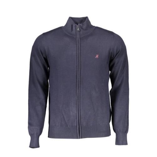 Navy Geborduurde Rits Cardigan U.s. Polo Assn. , Blue , Heren