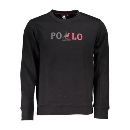 Katoenen Sweatshirt met Logo Print voor Mannen U.s. Polo Assn. , Black...