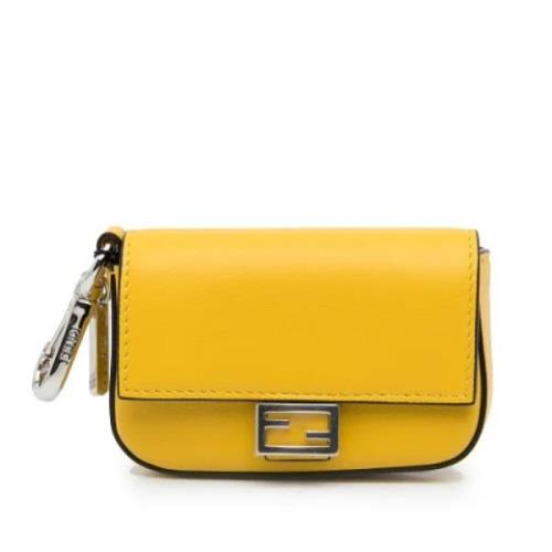 Pre-owned Leather wallets Fendi Vintage , Yellow , Dames