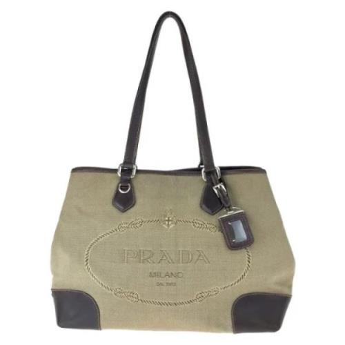 Pre-owned Canvas prada-bags Prada Vintage , Brown , Dames