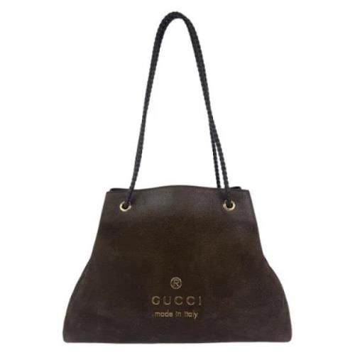 Pre-owned Leather totes Gucci Vintage , Brown , Dames