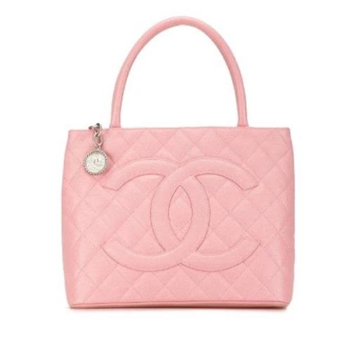 Pre-owned Leather handbags Chanel Vintage , Pink , Dames