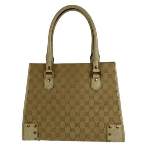 Pre-owned Canvas gucci-bags Gucci Vintage , Beige , Dames