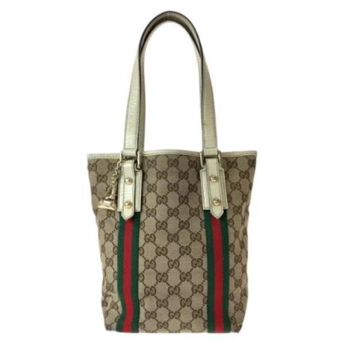 Pre-owned Canvas gucci-bags Gucci Vintage , Brown , Dames