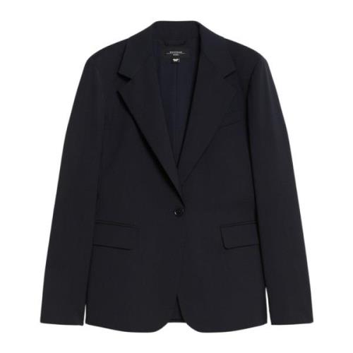 Klassieke Blazer met Vrouwelijke Silhouet Max Mara Weekend , Blue , Da...