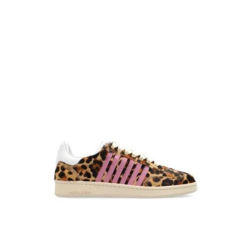 Sneakers met logo Dsquared2 , Beige , Dames