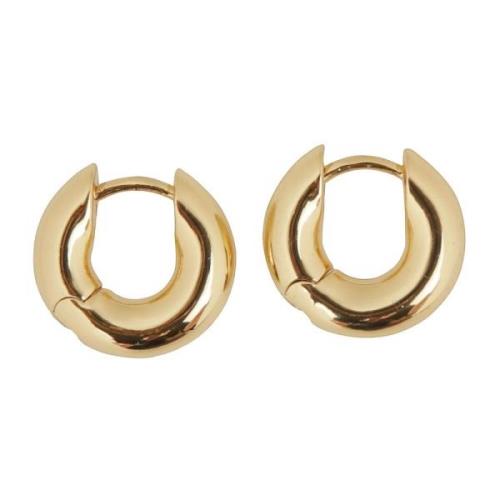 Gouden Link Hoops Oorbellen Anine Bing , Yellow , Dames