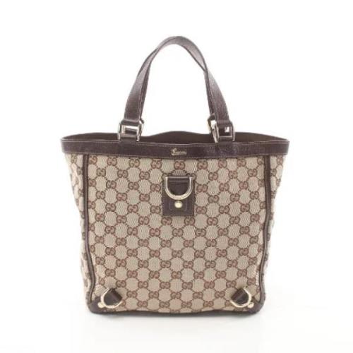 Pre-owned Canvas gucci-bags Gucci Vintage , Beige , Dames