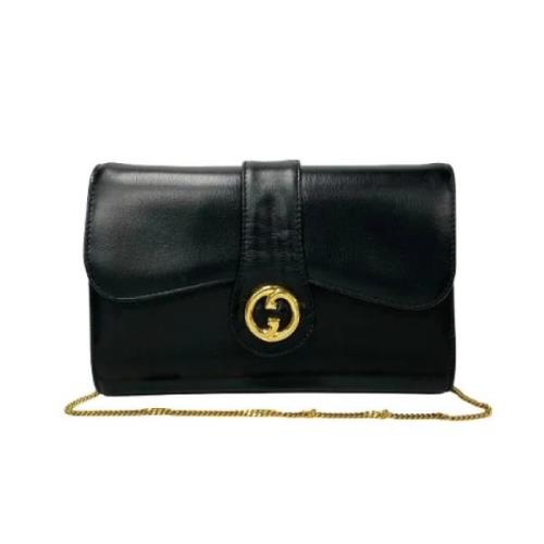 Pre-owned Leather gucci-bags Gucci Vintage , Black , Dames