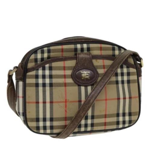 Pre-owned Canvas shoulder-bags Burberry Vintage , Beige , Dames