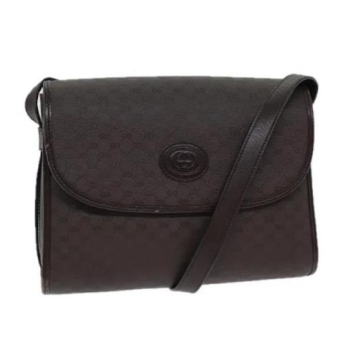 Pre-owned Leather gucci-bags Gucci Vintage , Brown , Dames