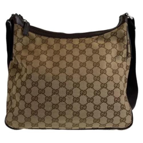 Pre-owned Canvas gucci-bags Gucci Vintage , Beige , Dames